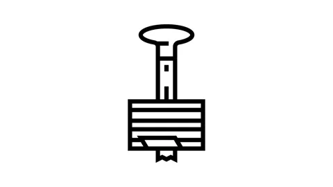 Cutter slicer pineapple line icon animation Stock Footage 224229286