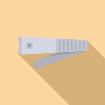 Cutter steel icon flat vector. Pedicure polish Stock Illustration