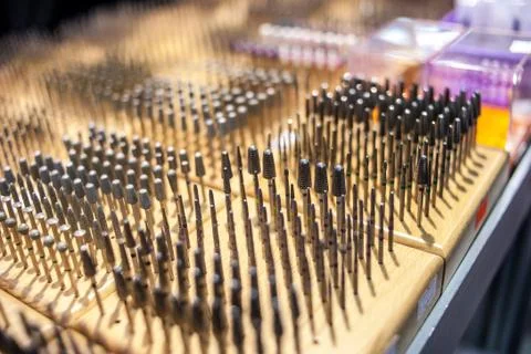 Cutters for manicure machine Stock Photos