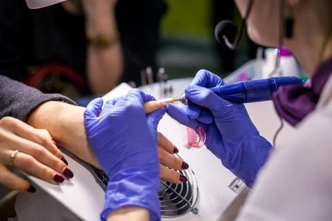 Cutters for manicure machine Stock Photos