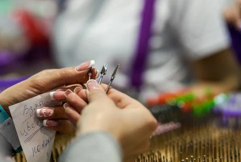 Cutters for manicure machine Foto stock