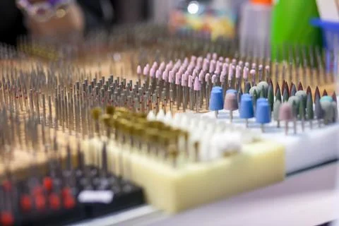 Cutters for manicure machine Stock Photos