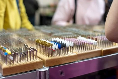 Cutters for manicure machine Stock Photos