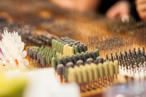 Cutters for manicure machine Stock Photos