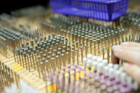 Cutters for manicure machine Foto stock