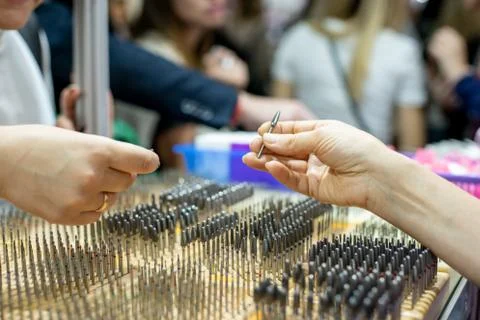 Cutters for manicure machine Stock Photos