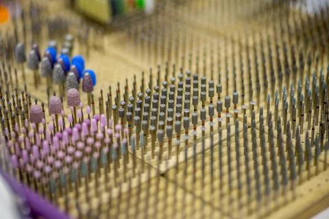 Cutters for manicure machine Stock Photos