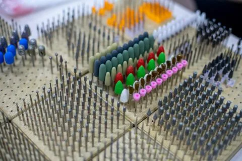 Cutters for manicure machine Stock Photos