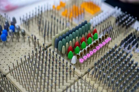 Cutters for manicure machine Stock Photos