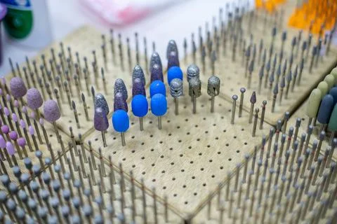 Cutters for manicure machine Stock Photos