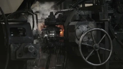 Cutting and processing the pipe. Preparation for operation. Rolled metal pipes Stock Footage 76935005