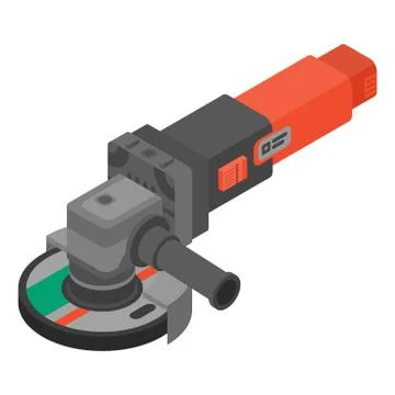 Cutting angle grinder icon, isometric style Stock Illustration