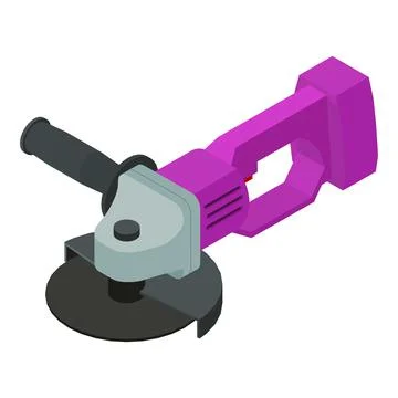 Cutting angle grinder icon, isometric style Stock Illustration