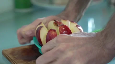 Cutting apple Video stock 274274901