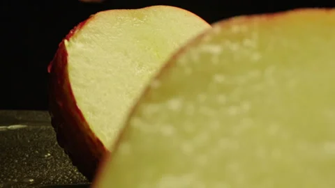 Cutting an apple in half Stock Footage 154131248