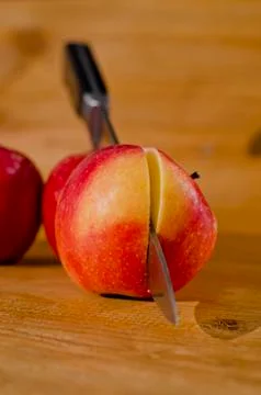 Cutting apple. Stock Photos