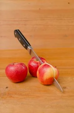 Cutting apple. Stock Photos