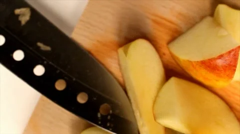 Cutting apples Stock-Footage 8654352