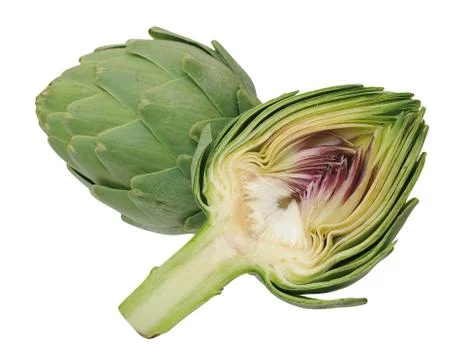 Cutting artichoke Stock Photos
