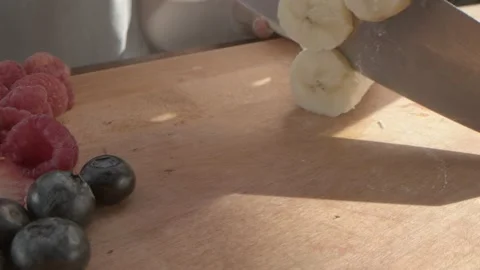 Cutting Banana (1) Stock Footage
