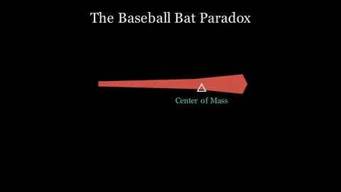 Cutting baseball bat at the center of its mass Stock Footage 335190496
