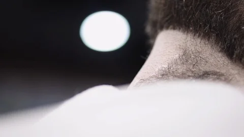 Cutting a beard with a blade Stock Footage 88446151