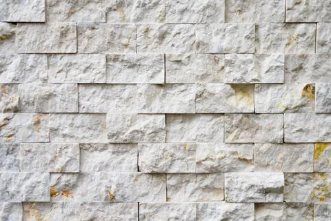 Cutting beige marble wall rectangular, seamless lined up Stock Photos
