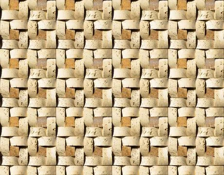 Cutting beige marble wall rectangular, seamless lined up Stock Photos