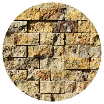 Cutting beige marble wall rectangular, seamless lined up Stock Photos