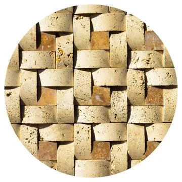 Cutting beige marble wall rectangular, seamless lined up Foto stock