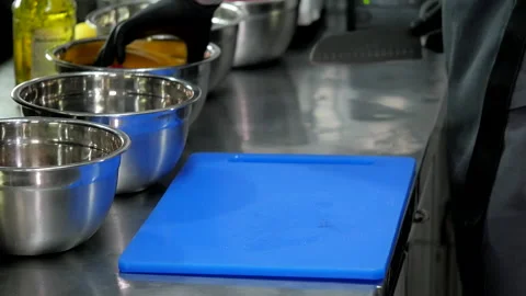 Cutting Bell Pepper Stock Footage 132169481