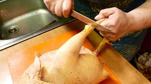 Cutting the birds Stock Footage 78875501