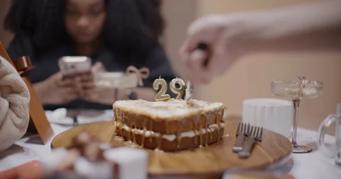 Cutting Birthday Cake  Stock Footage 324766527