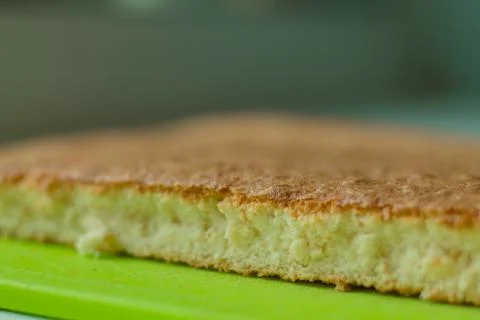Cutting biscuit. Macro shot Stock Photos