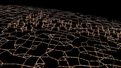 Cutting from black, camera pulling back, tilting in black void, revealing Stock Footage 339722170