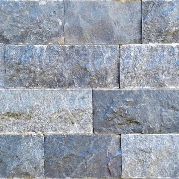 Cutting blue marble wall rectangular, seamless lined up Stock Photos