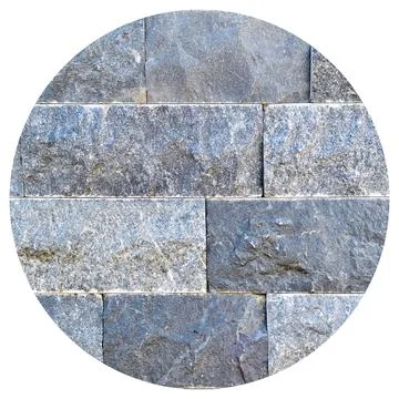 Cutting blue marble wall rectangular, seamless lined up Stock Photos