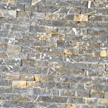Cutting blue marble wall rectangular, seamless lined up Stock Photos