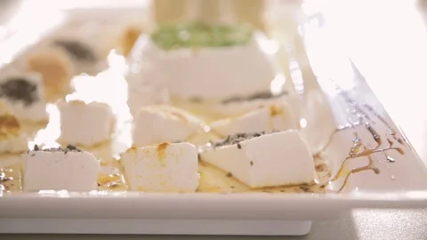 Cutting board for cheese tasting Stock Footage 86737104