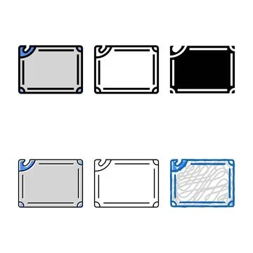 Cutting board color icon vector minimal Stock Illustration