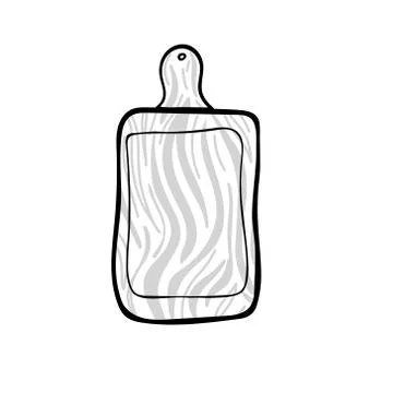 Cutting Board doodle On White Background sketch hand drawn illustration of Stock Illustration