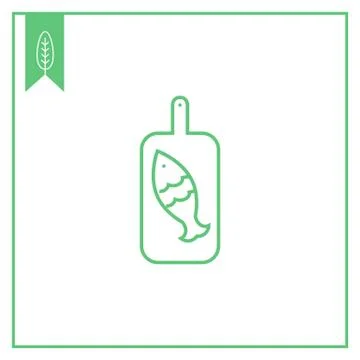 Cutting board with fish Stock-Illustration