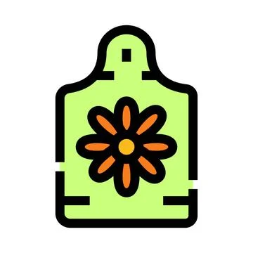 Cutting board with floral pattern promoting spring cooking Stock Illustration