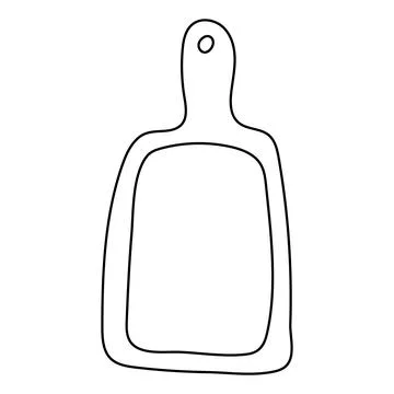 Cutting board. Hand drawn vector illustration in doodle style Stock Illustration