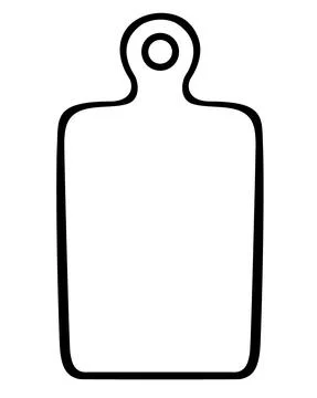 Cutting board hand drawn vector isolated on white background. Stock Illustration