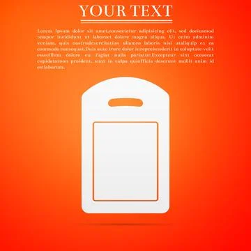 Cutting board icon isolated on orange background. Chopping Board symbol. Flat Stock Illustration