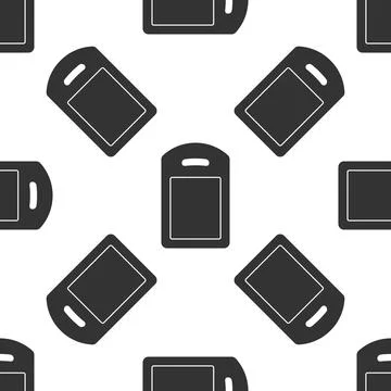 Cutting board icon seamless pattern on white background. Chopping Board symbol Stock Illustration