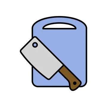 Cutting Board Icon Vector Design Illustration Stock Illustration