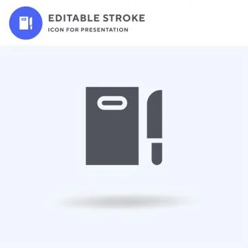 Cutting Board icon vector, filled flat sign, solid pictogram isolated on white Stock Illustration