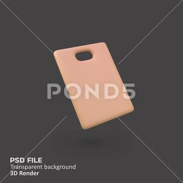 Cutting board isolated 3d render icon illustration PSD Template